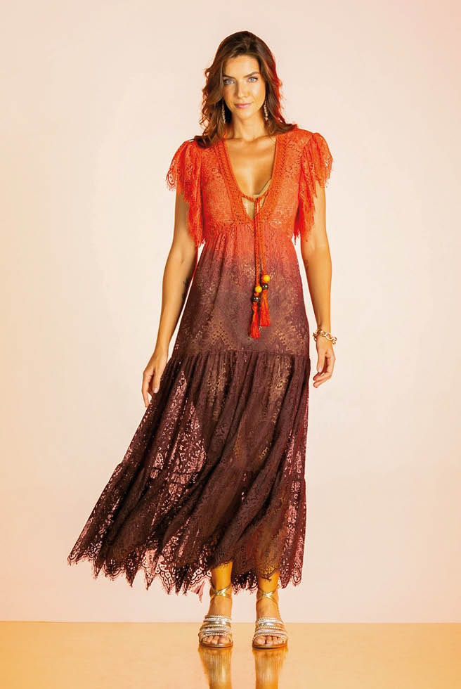 Saída Carol em renda com tintura degradê - Imagem 3